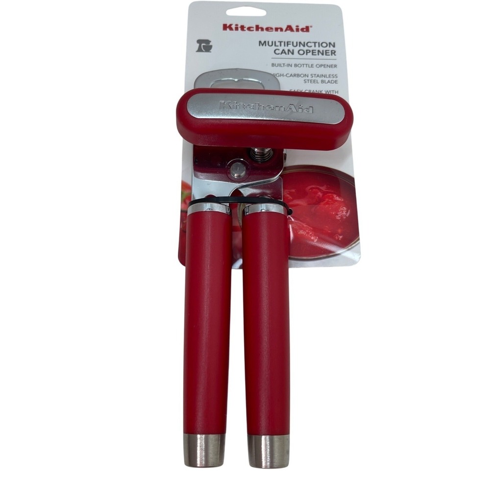 KitchenAid Red Multifunction Can Opener Built-In Bottle Opener KO1990HSDA